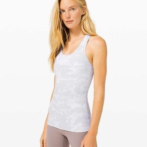 Lululemon Athletica White Camo Tank Top